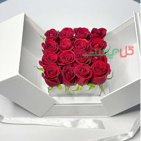 فرستادن آنلاین باکس گل رز سفید ارزان برای هدیه و کادوی روز دختر