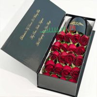 باکس گل رز زیبارخ - سفارش باکس گل ولنتاین