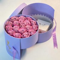 باکس گل دو طبقه دریاناز - سفارش باکس گل سورپرایزی برای سالگرد ازدواج