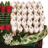 باکس گل رز با پول فروغ - ارسال رایگان گل در تهران و کرج