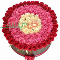 باکس گل 100 شاخه ترگل - باکس گل رز بزرگ برای خواستگاری