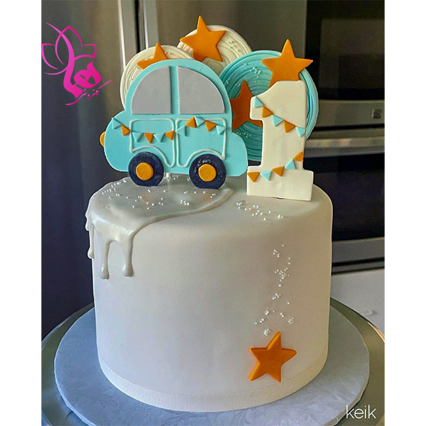 کیک تولد ماشینی برای پسر یک ساله