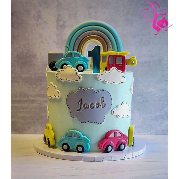 کیک تولد ماشین برای بچه یک ساله