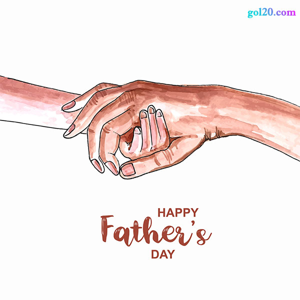 عکس دست پدر و دختر برای تبریک روز پدر 