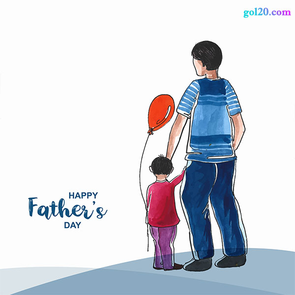 عکس پدر و پدر با بادکنک برای تبریک روز پدر 